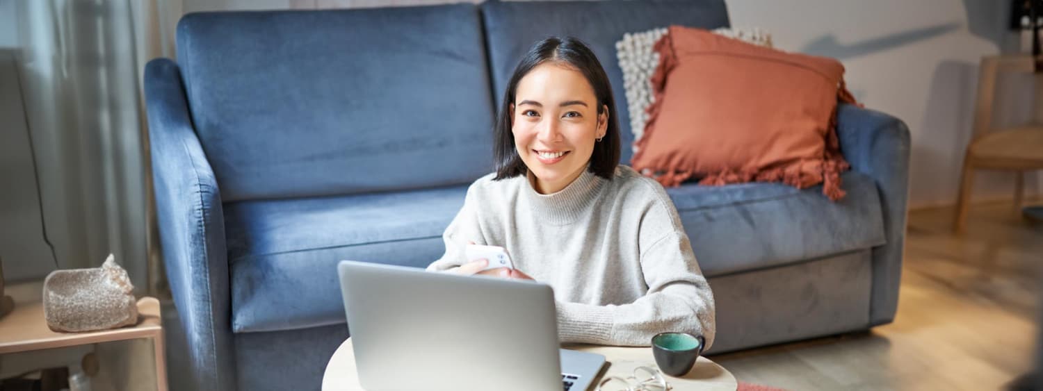 Person working on laptop